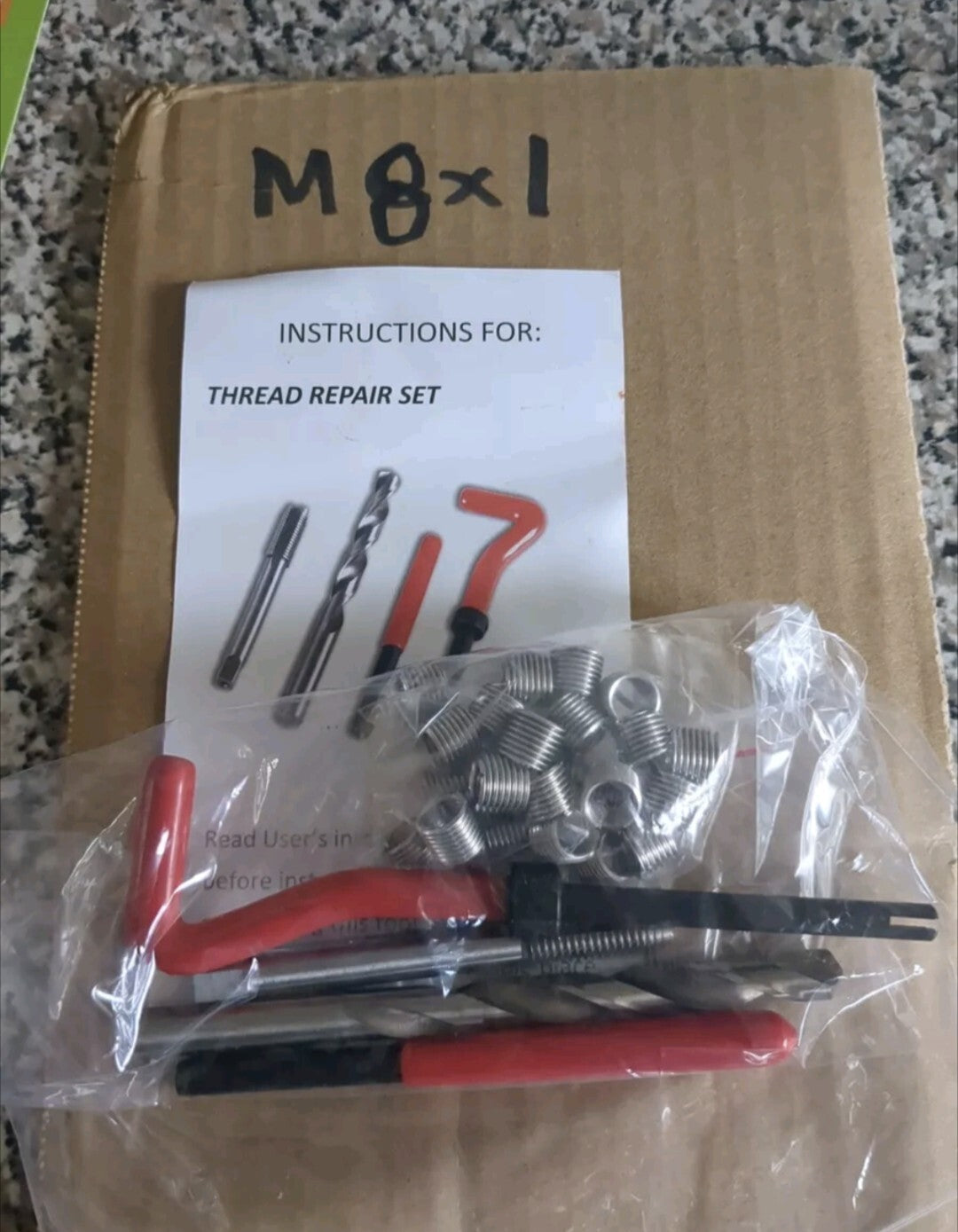 M8 x 1.25 thread repair kit