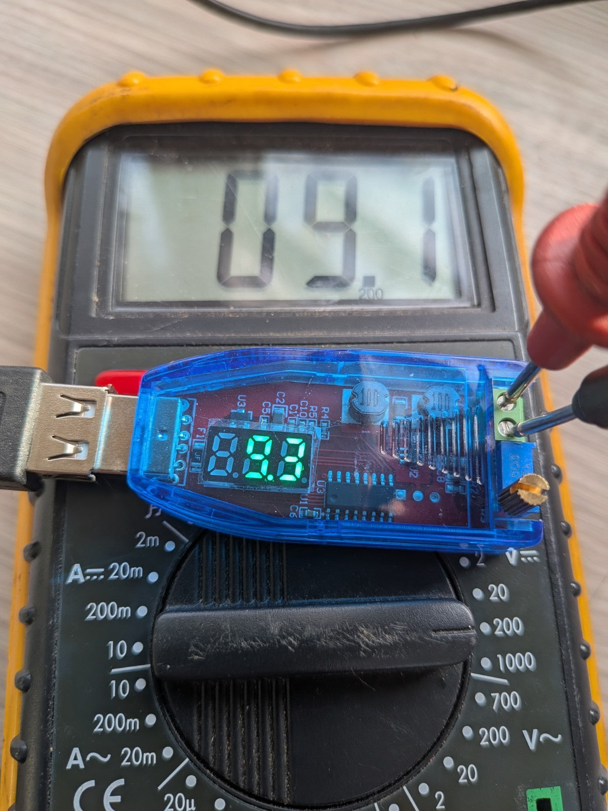 Usb Power Supply Variable, 1.2-24v output, With Extension Cable 1.8m