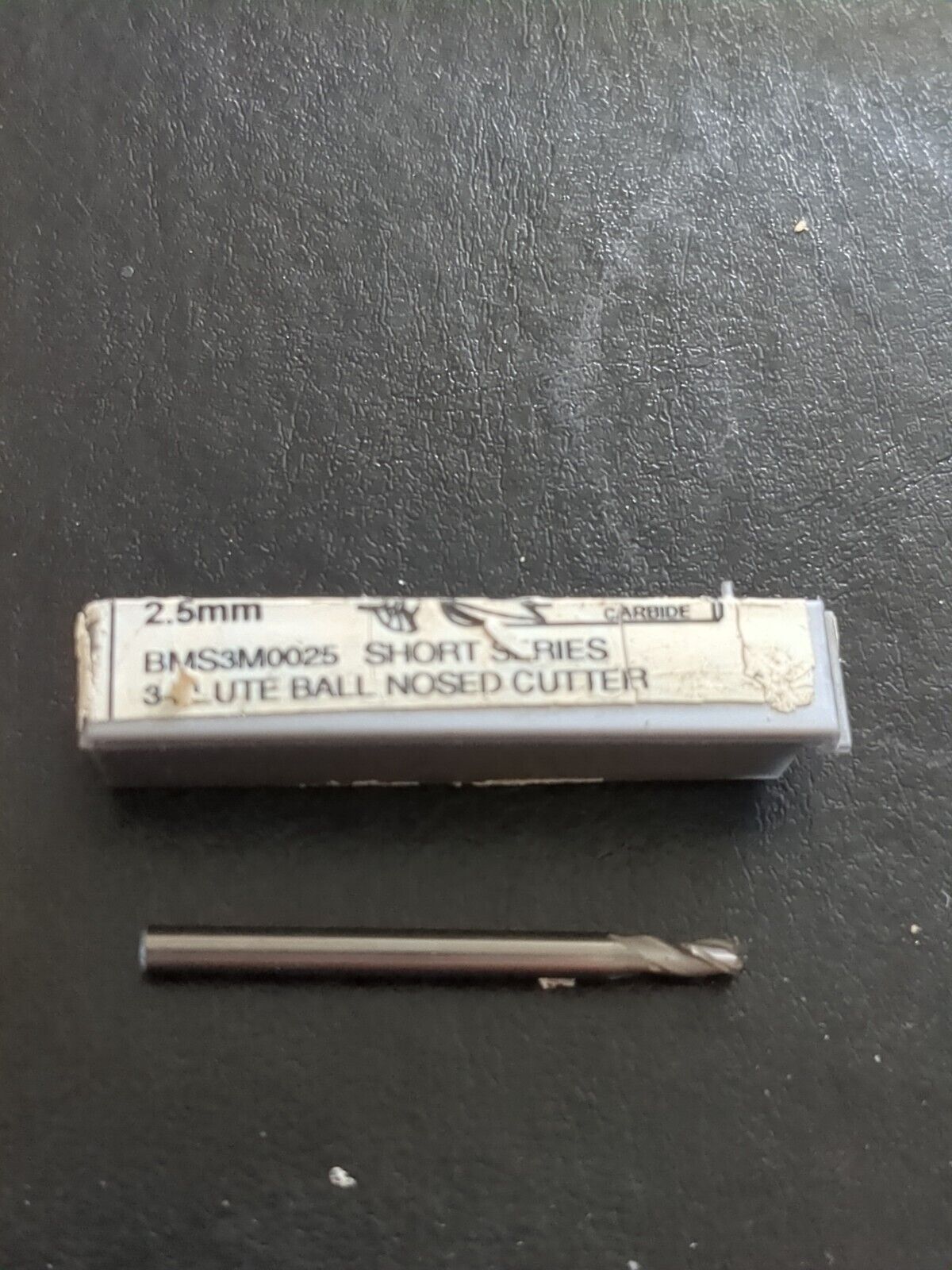 2.5mm Carbide Slot Drill 3 Flute x 38mm Ball Nose Marwin