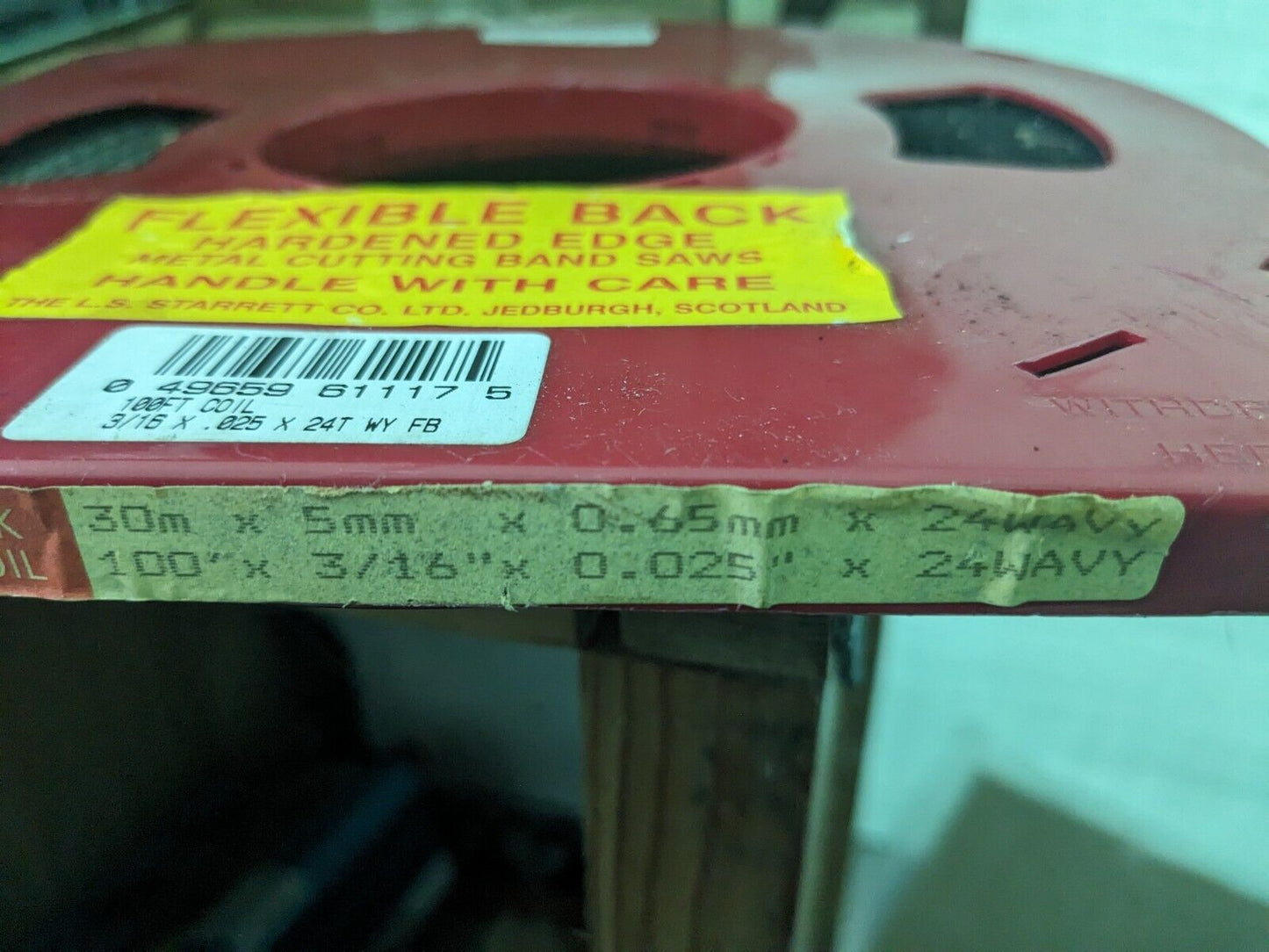 Starrett 3/16 X 24 TPI 30M Bandsaw Coil Wavy Tooth