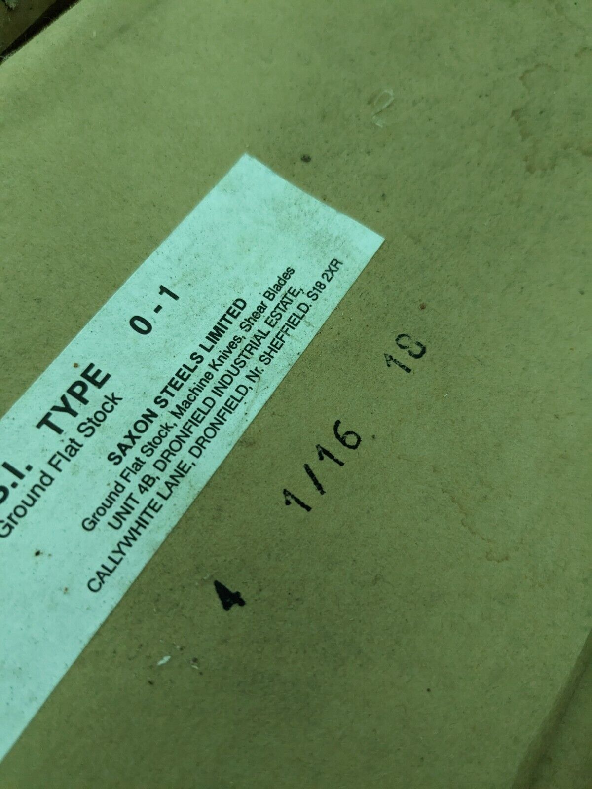 Ground Flat Stock 4" x 1/16" x 18" Price per piece
