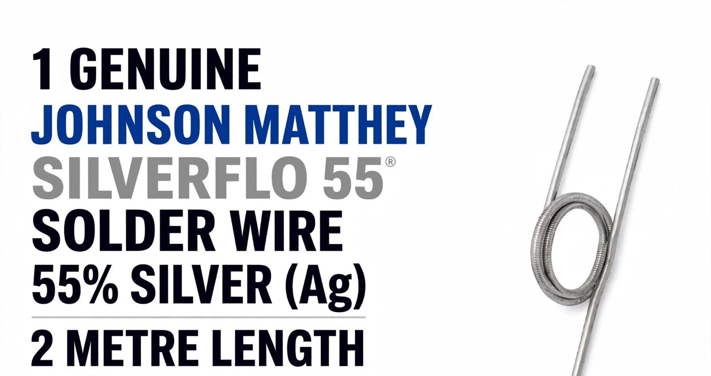 1 SILVERFLO 55 SOLDER 0.4MM x 2Metre (Coiled) Silver Solder wire JM