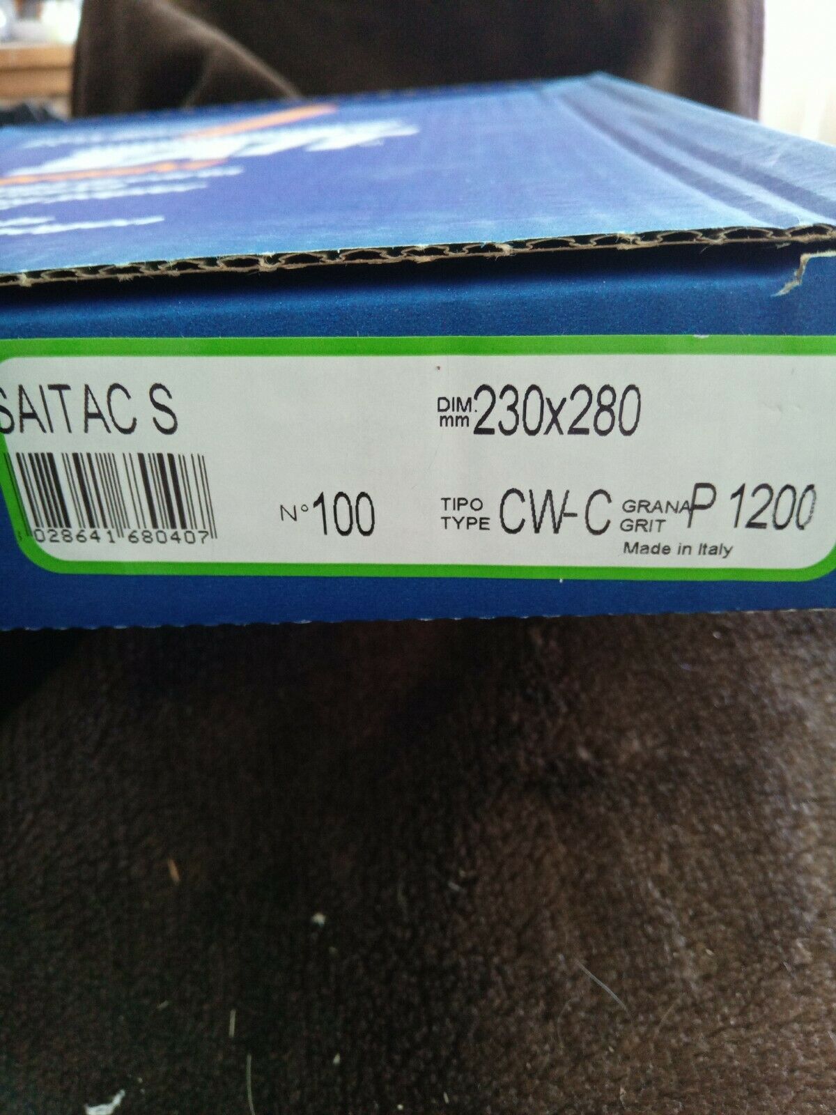 Sait Abrasives Wet or Dry Saitac-S 230 x 280mm P1200 Ultra FinePack 5 Sheets.