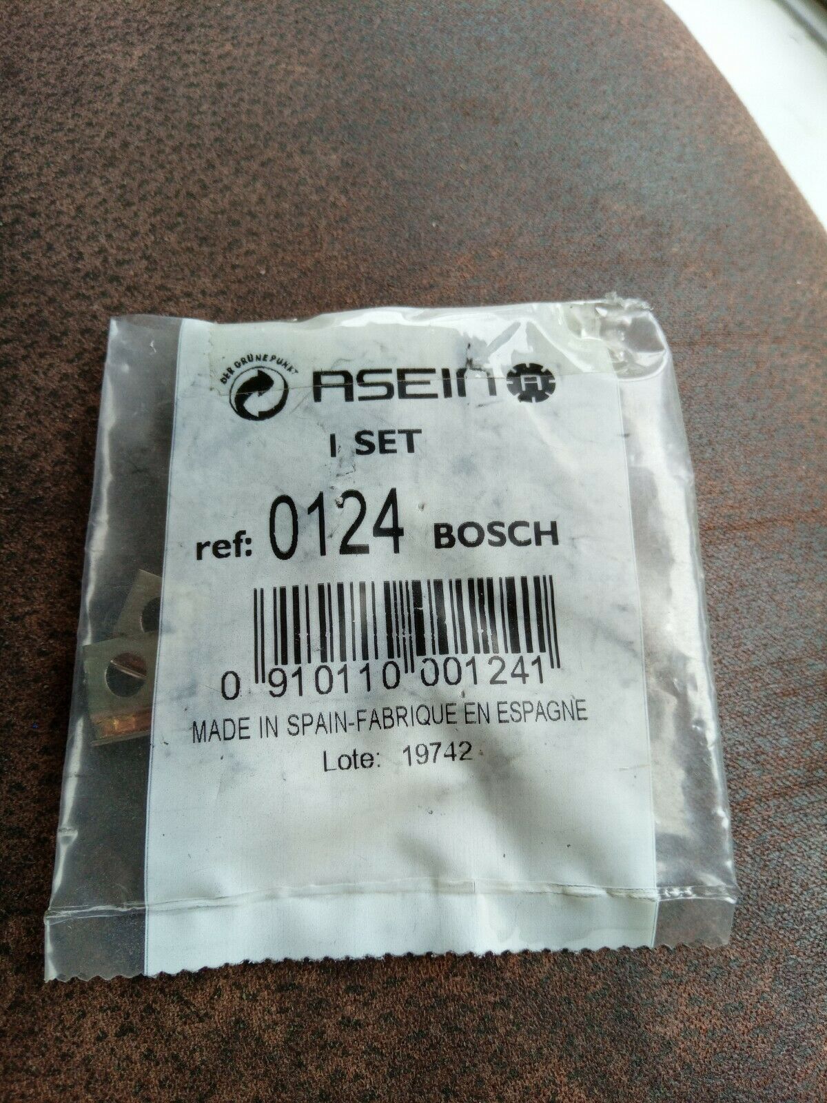 Asein Carbon Brushes 0124 for Bosch Powertools - 6.3 x 10 x 21.5. 1607014126