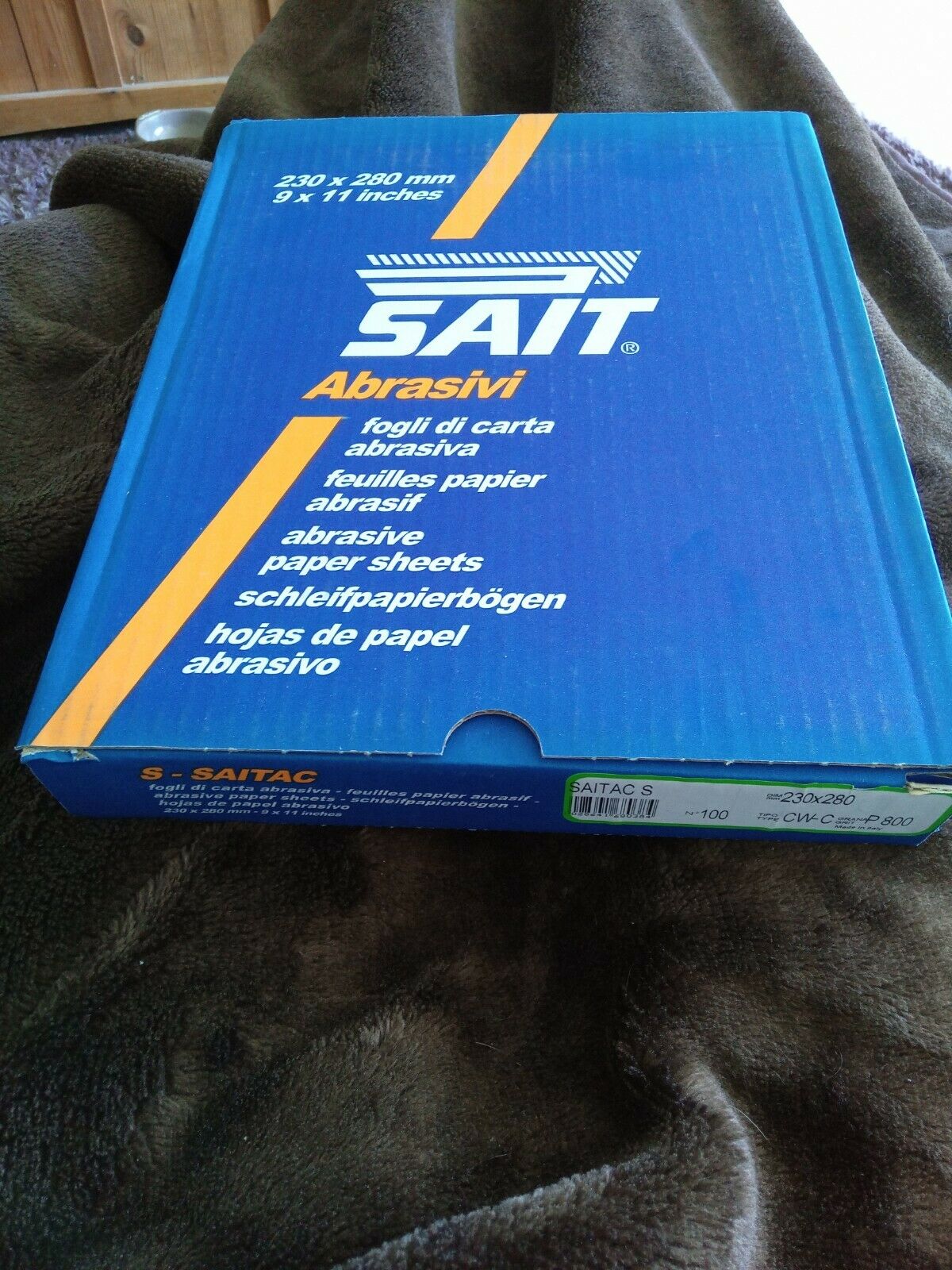 Sait Abrasives Wet or Dry Saitac-S 230 x 280mm P800 Very FinePack 5 Sheets.