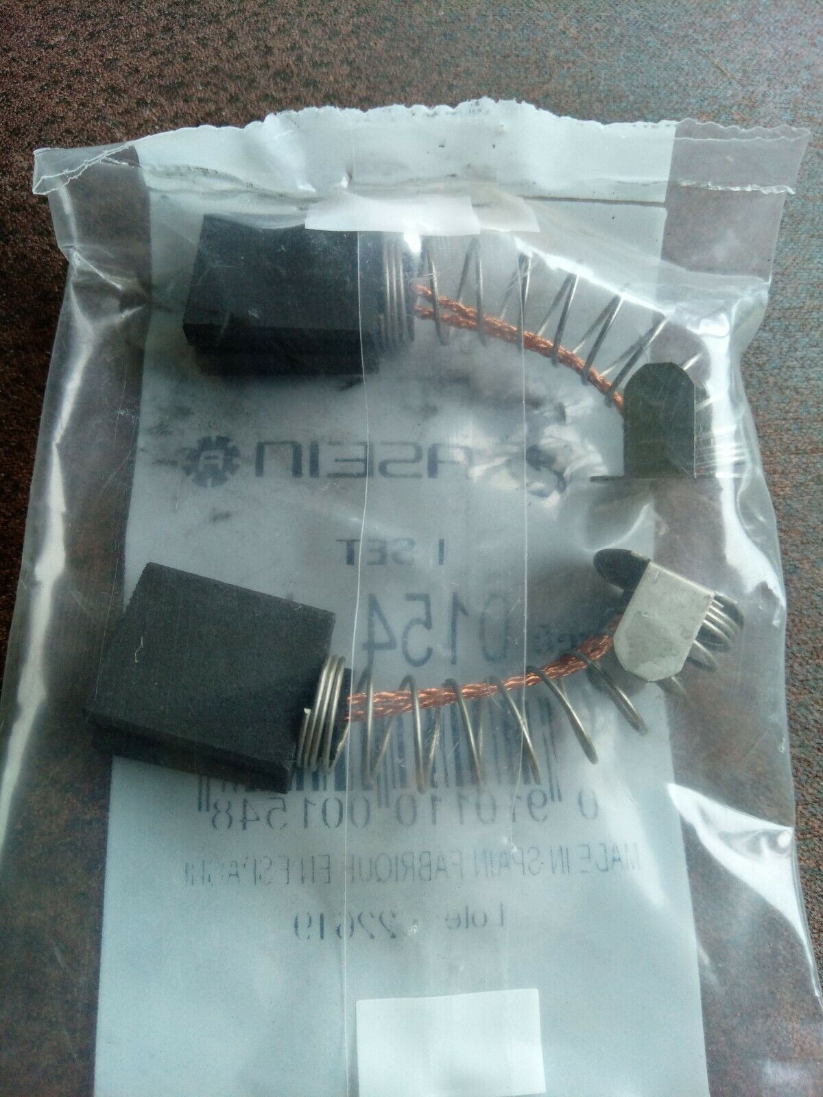 Asein 0154 Carbon Brush Set, 2.601.090.678 & 3.607.014.507
