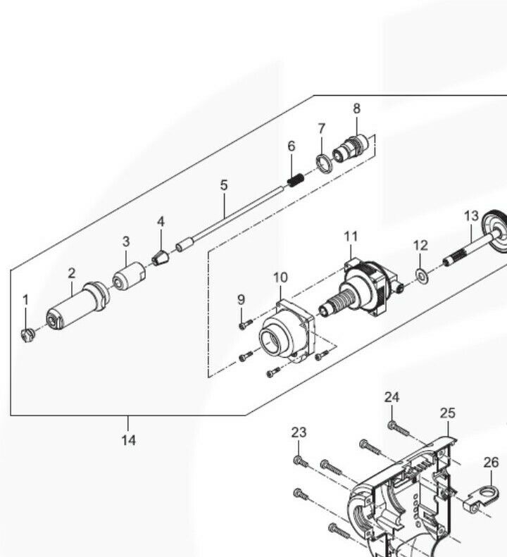 Gesipa 1435958" AccuBird Replacement Chuck Jaws Set, Grey, Set of 3 Pieces