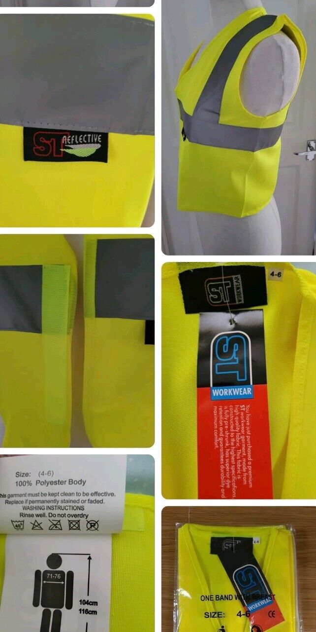 Hi Vis Vest Children's Size 4-6 YEARS