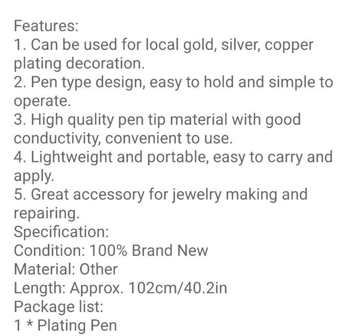 Silver Gold Plating Tool Electroplating Pen Jewelry Making Accessory!