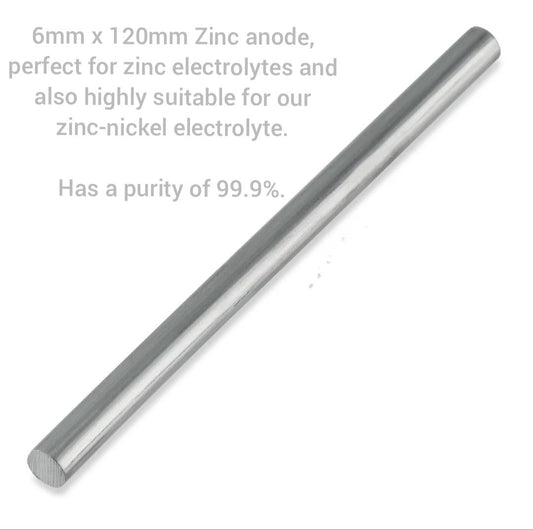 Zinc Anode 6mm X 120mm For Zinc Electroplating Solution.