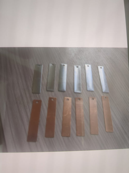 Copper & Zinc  Anode Set  12mm X 45mm For Electroplating Solutions