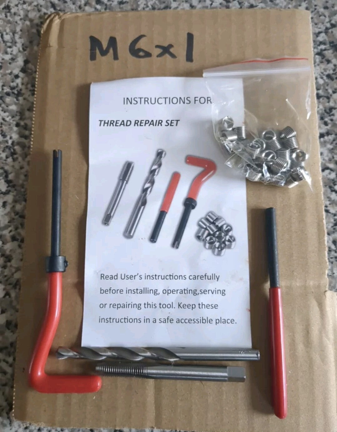 M6 x 1 thread repair kit