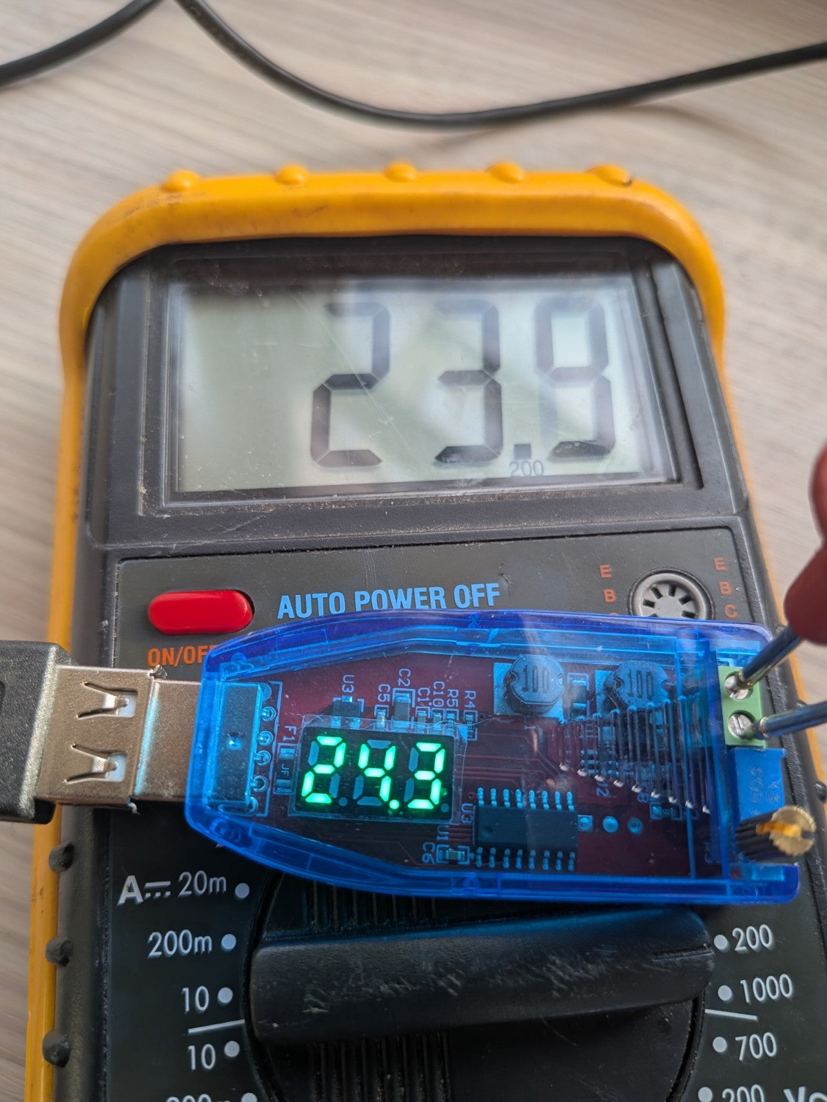 Usb Power Supply Variable, 1.2-24v output, With Extension Cable 1.8m