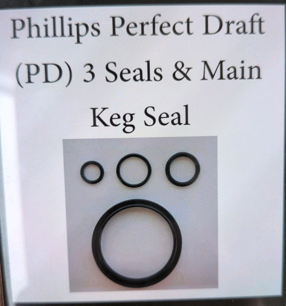 PD Main Seal(Upgraded) Phillips Draft Machine & 3 Smaller Seals. Complete Kit#