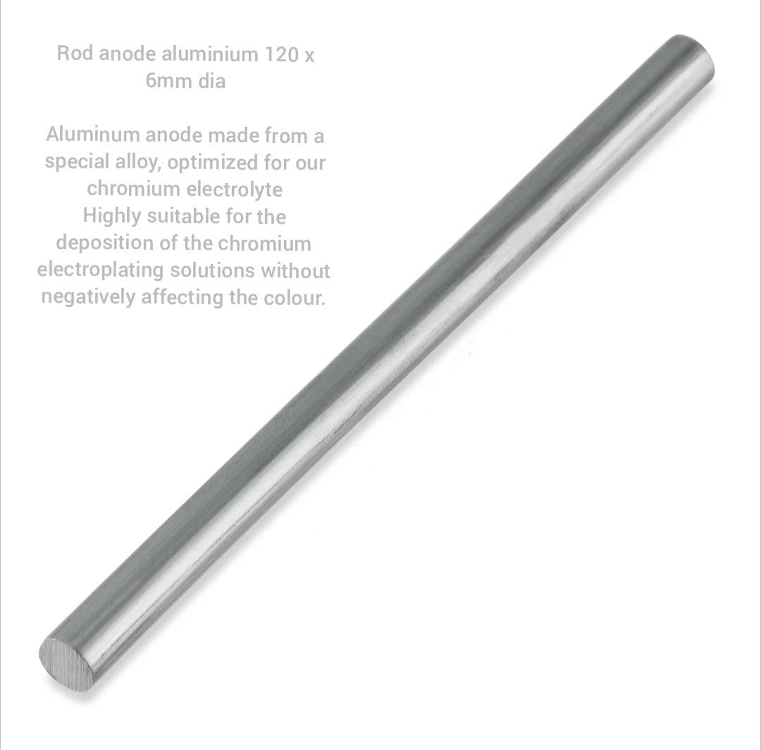 Aluminium Anode 6mm X 100mm For Chrome Electroplating Solution.