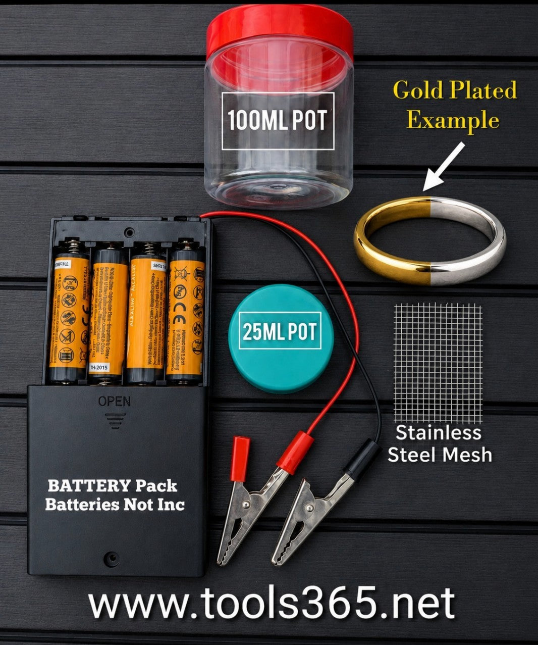 Electroplating Setup For Gold & Rose Gold Plating , Battery Operated.