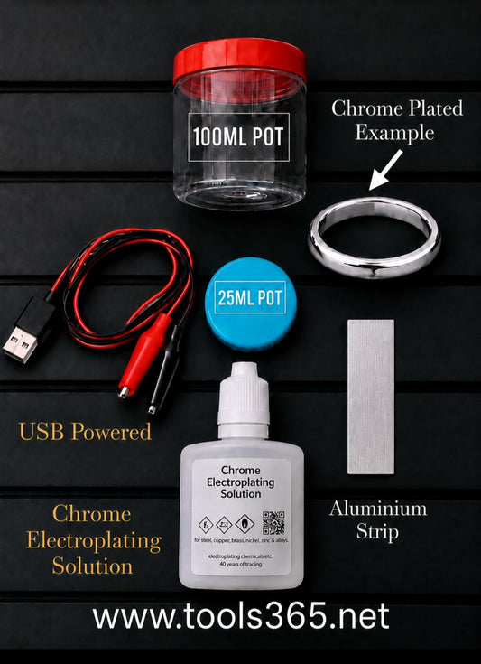 Chrome Electroplating Setup + 100ml Solution & USB Setup INC ANODES.Ready To Go,