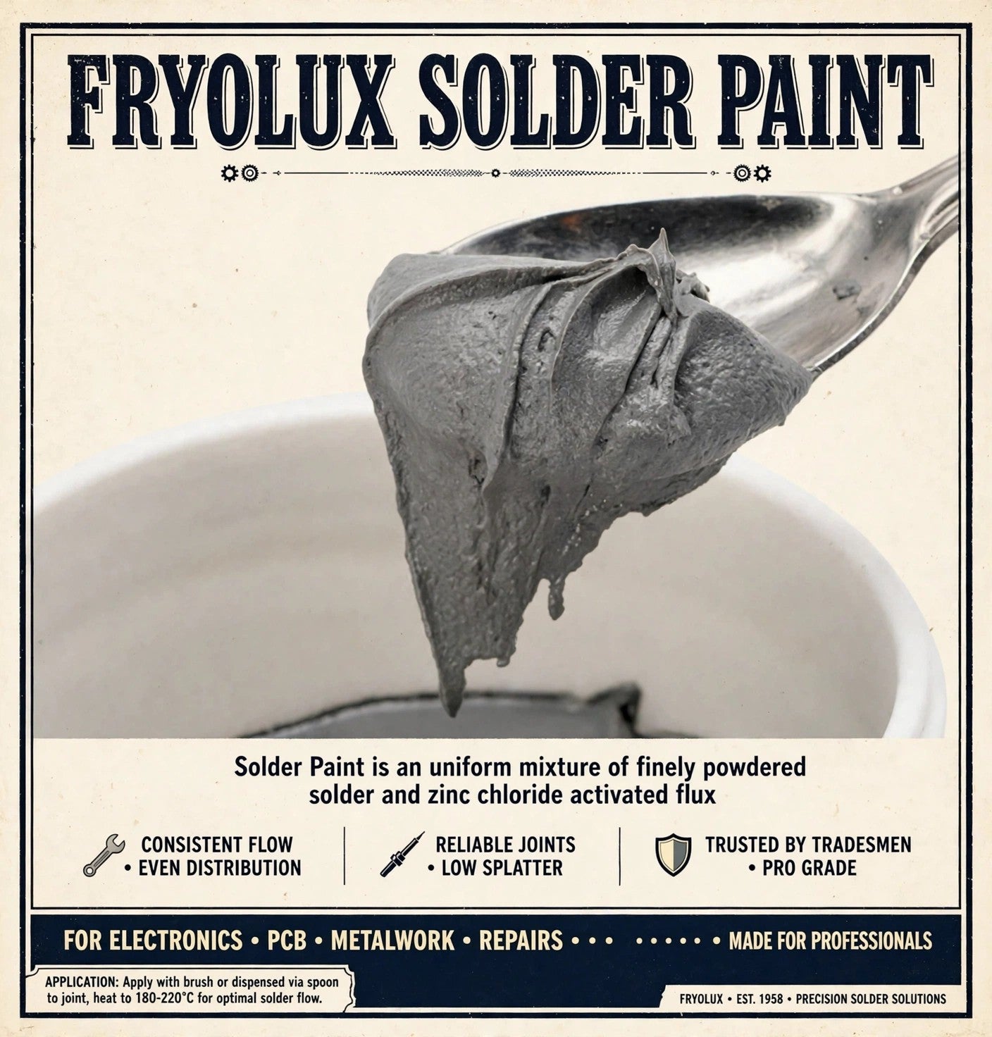 250g Fryolux Solder Paste. Electrical Etc