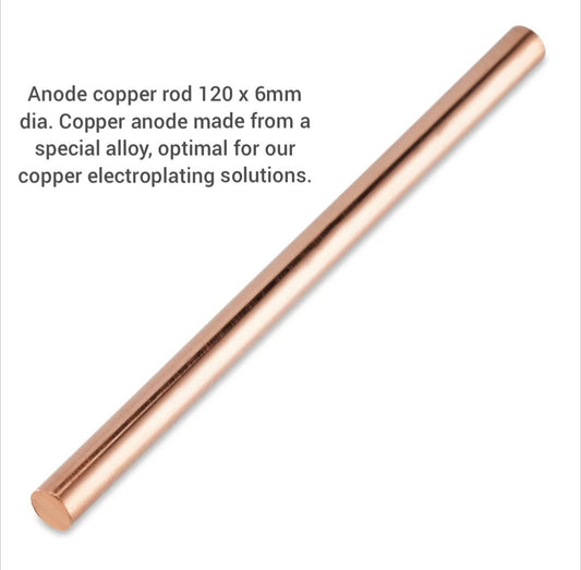 Copper Anode 6mm X 120mm For Copper Electroplating Solution.!