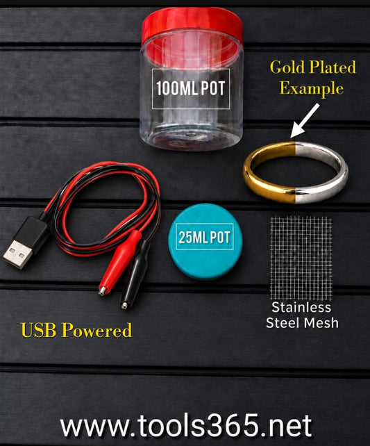 Electroplating Setup For Gold & Rose Gold Plating , USB Powered.